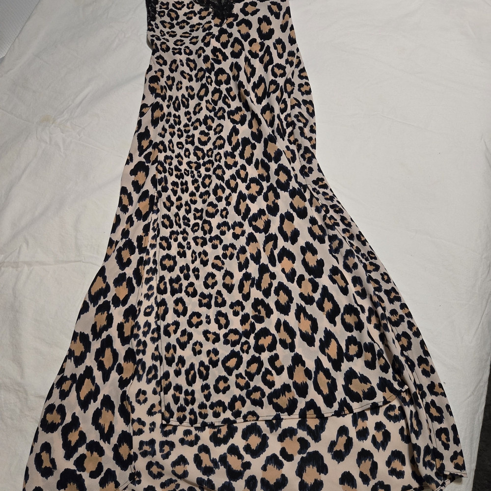 Victoria's Secret Brown and Beige Leopard Slip Dress
